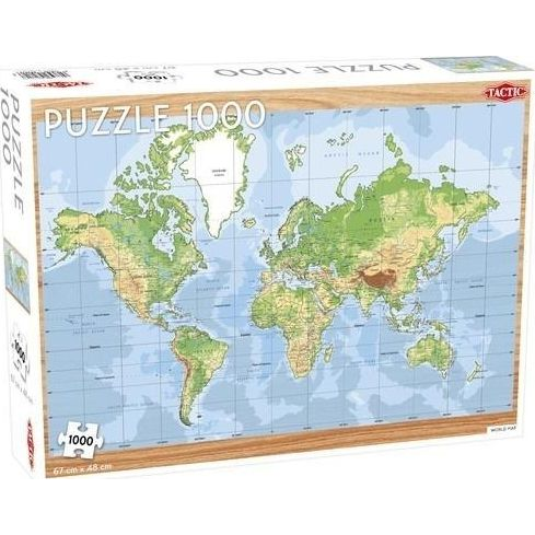 Tactic World Map 1000 pcs Legpuzzel 1000 stuk(s) Kaarten