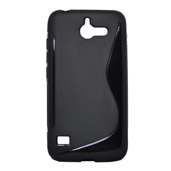 Szilikon telefonvédő (S-line) FEKETE [Huawei Ascend Y550] (5996457517503)