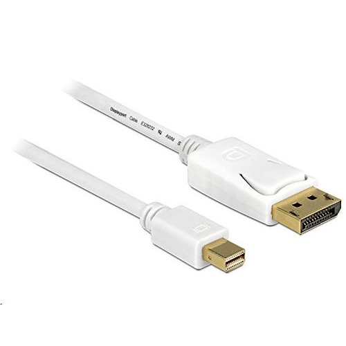 DisplayPort kábel Delock na mini DisplayPort biely 5 m (83484)