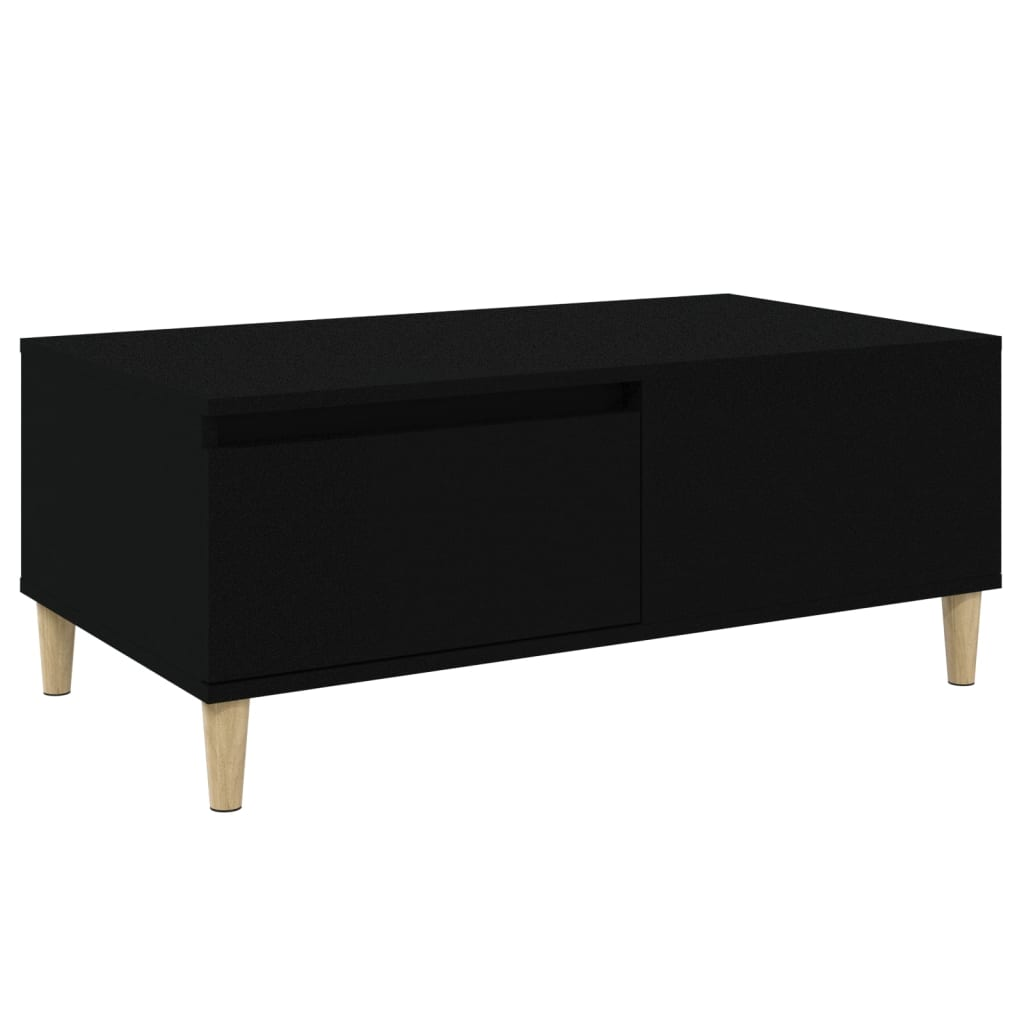 fekete szerelt fa dohányzóasztal 90x50x36,5 cm (821109)