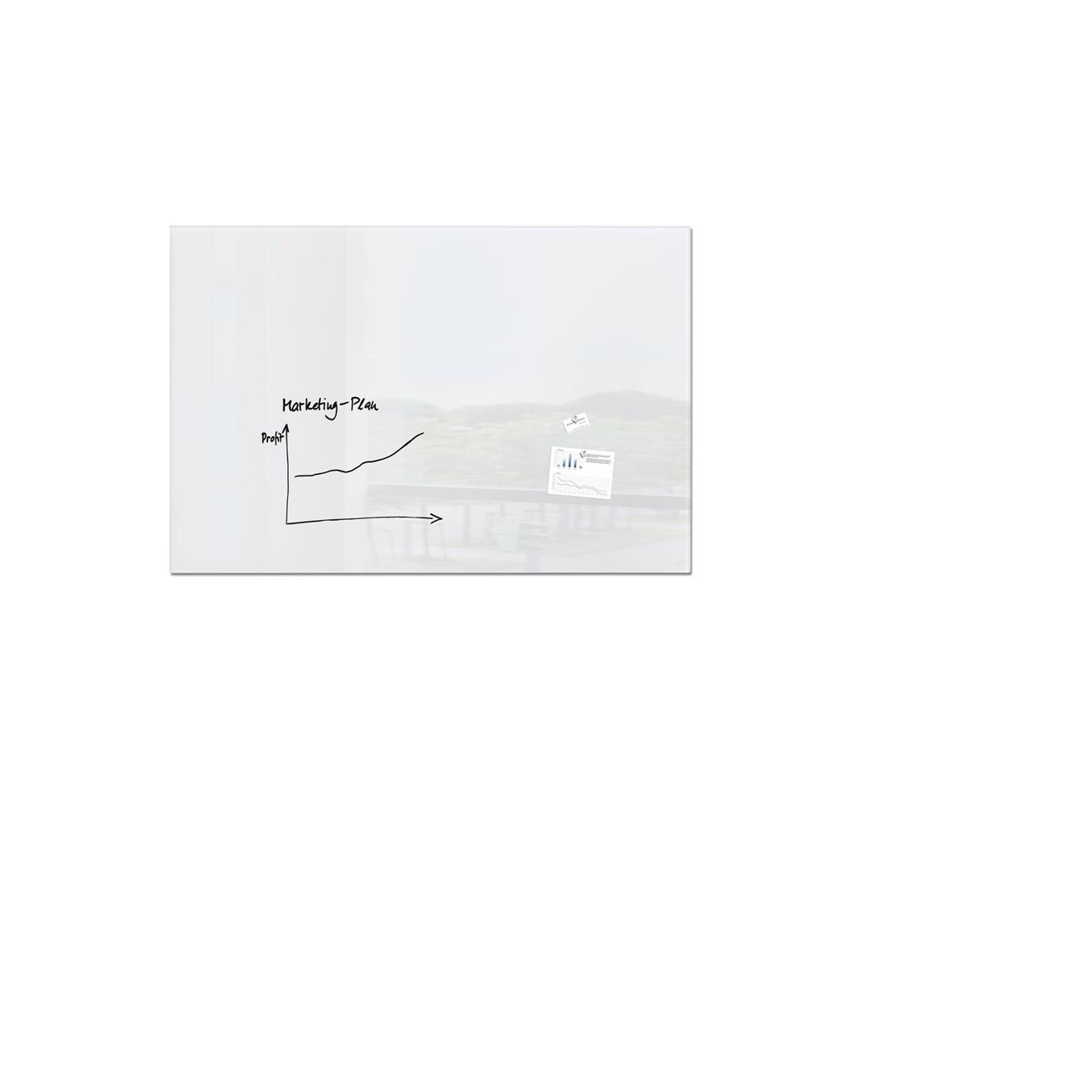 Sigel Artverum Mágneses üvegtábla 120x180 cm - Fehér (GL230)