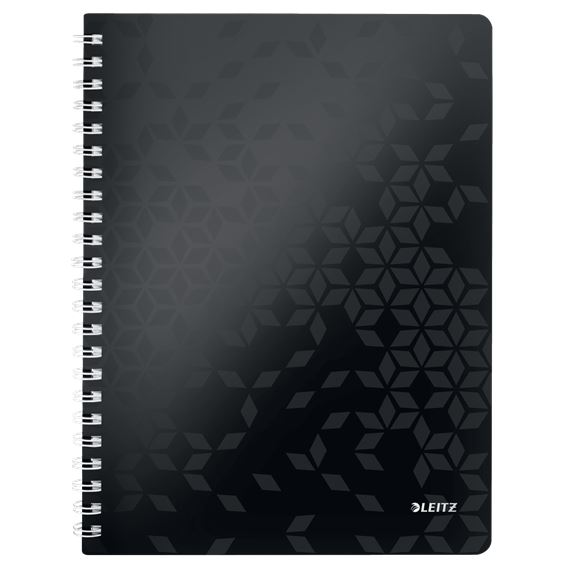 Leitz WOW spirálfüzet A4 kockás fekete (46380095) (le46380095)