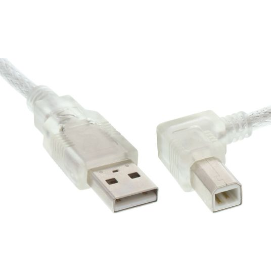 InLine 34516R cabluri USB USB 2.0 0,3 m USB A USB B Transparente