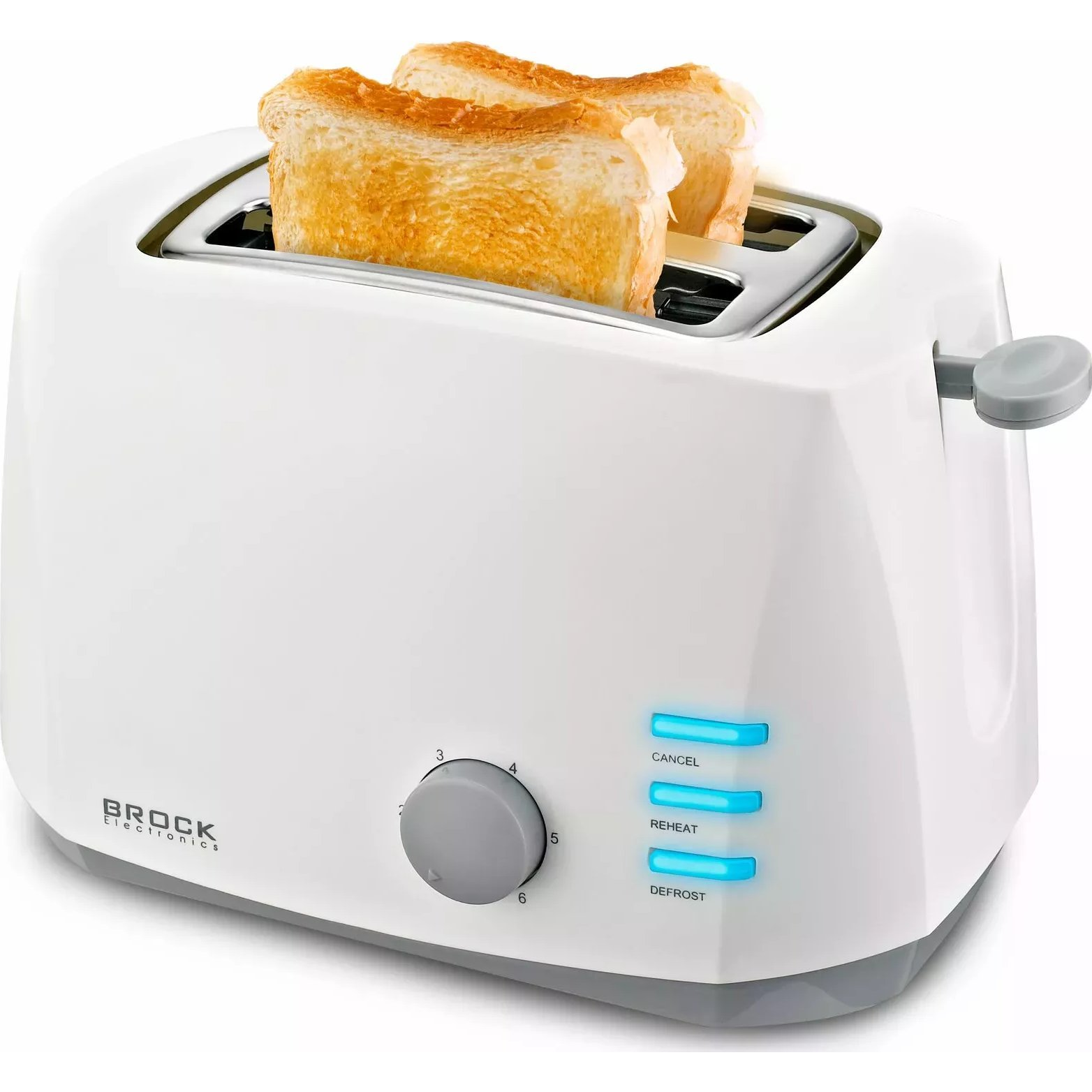 Brock BT 1002 WH, 800 W, 2 szeletes, 6 fokozat, Fehér, Multifunkciós kenyérpiritó (PO/90249/60082)