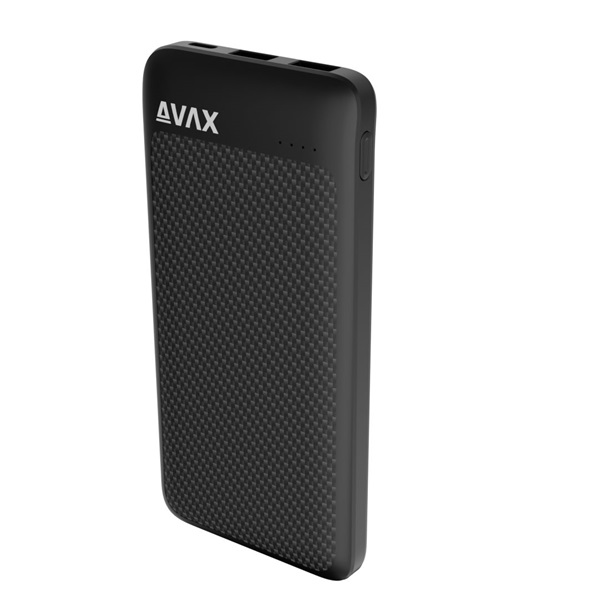 AVAX PB120 LIGHTY+ 20W 10000mAh Powerbank USB-C PD 3.0 + 2×USB-A Fekete (AVAX_PB120)