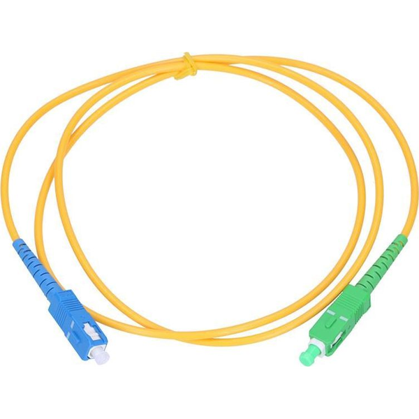 Мрежов кабел Extralink, SC, APC, UPC, Симплекс, 3.0 мм, 5 м, Жълт