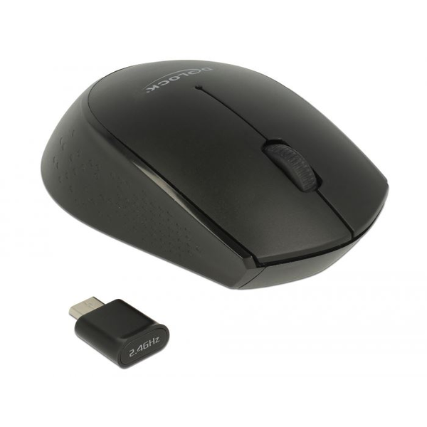 DeLock 12526 vezeték nélküli optikai egér USB Type-C 1000 DPI