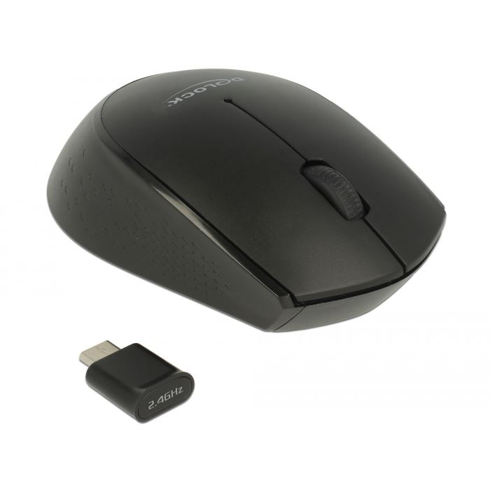 DeLock 12526 vezeték nélküli optikai egér USB Type-C 1000 DPI (12526)