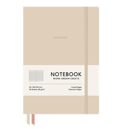 Shkolyaryk Genius puhafedeles jegyzetfüzet A5, kockás, 96 lap latte színű (A5-7109K) (A5-7109K)