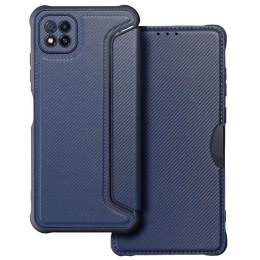 Gigapack Samsung Galaxy A22 5G (SM-A226) karbon mintás fliptok sötétkék (GP-129200) (GP-129200)