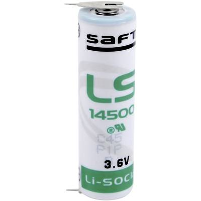 AA lítium ceruzaelem, forrasztható, 3,6V 2600 mAh, forrfüles, 14,5 x 50 mm, Saft LS145002PF (LS145002PF)