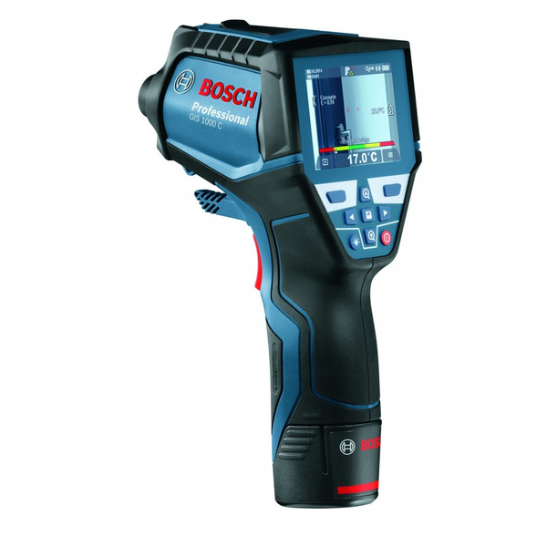 Bosch GIS 1000 C Professional Optisk miljøtermometer Indendørs/udendørs Sort, Blå