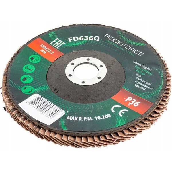  Rockforce Tarcza szlifierska listkowa lamelkowa 150x22.2mm P36