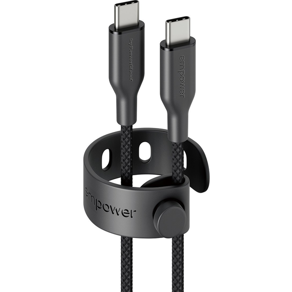 PanzerGlass empower by ® Racing 60W USB-C to USB-C Cable | USB 2.0 | 1.2M | Space Black USB-kabel Sort