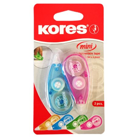 Kores Mini Hibajavító roller 3m - Vegyes szín (2 db) (84121)