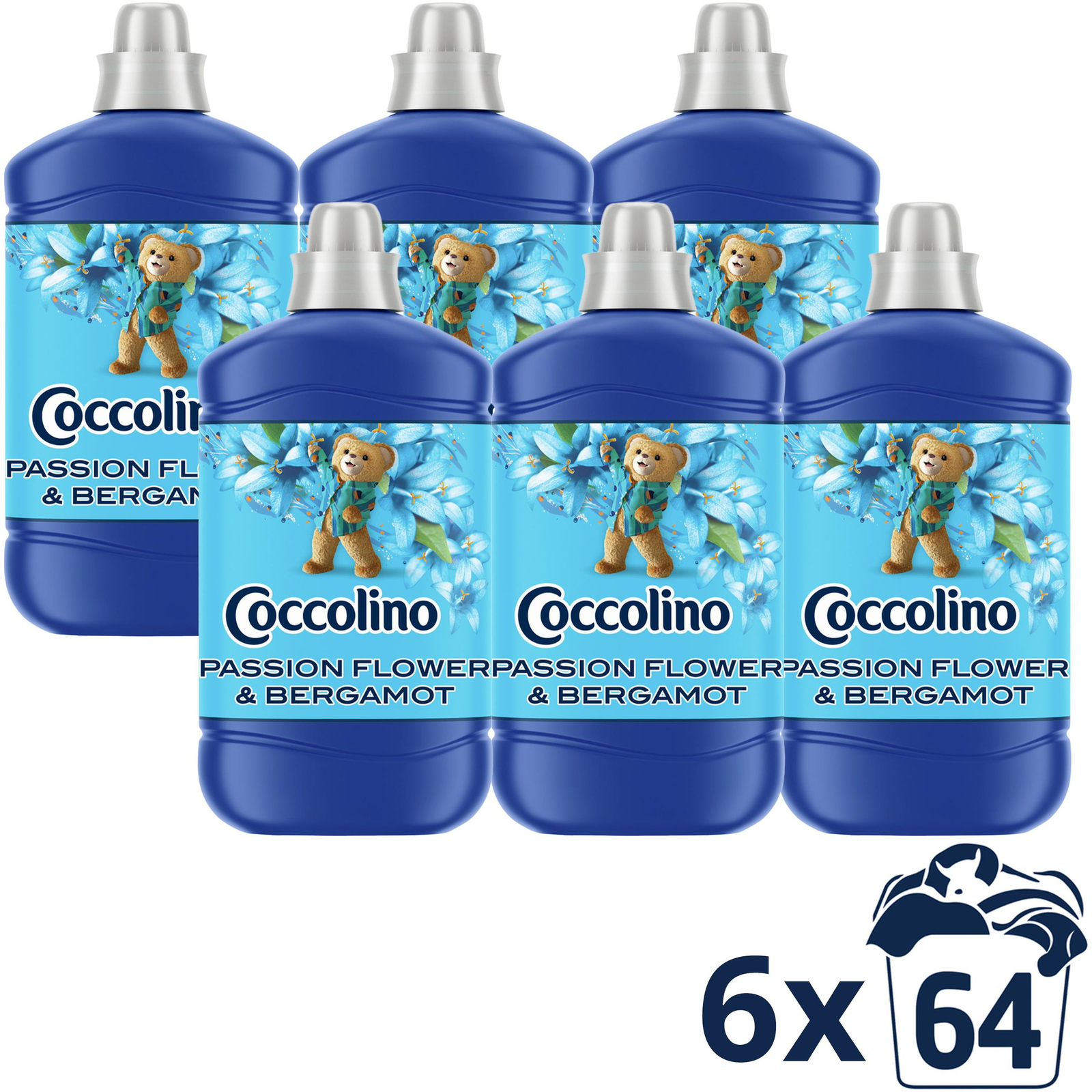 Coccolino Passion Flower & Bergamot 6 × 1600 ml (8720181410123)