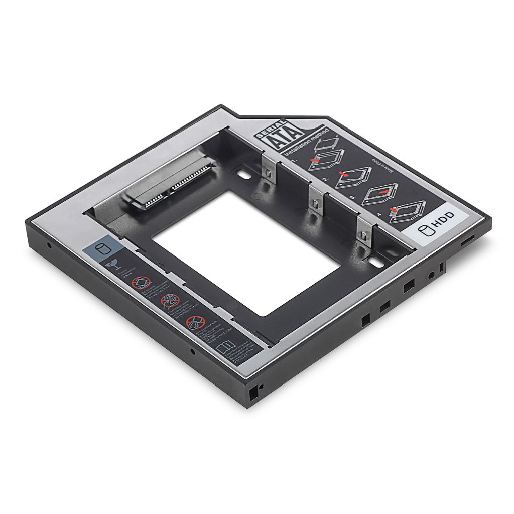 Digitus 2.5'' HDD beépítő keret laptop ODD helyére 12,7mm (DA-71109) (DA-71109)