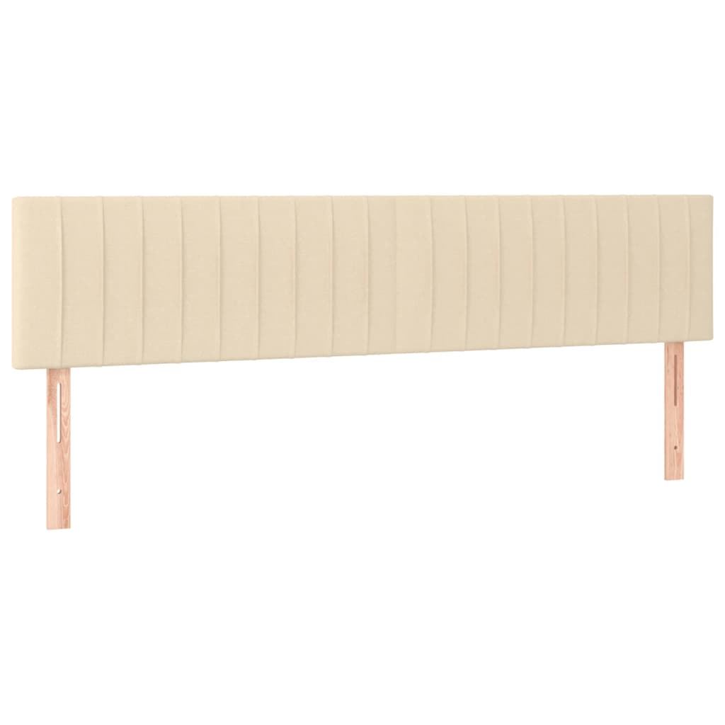 2 db krémszínű szövet fejtámla 80 x 5 x 78/88 cm (346261)