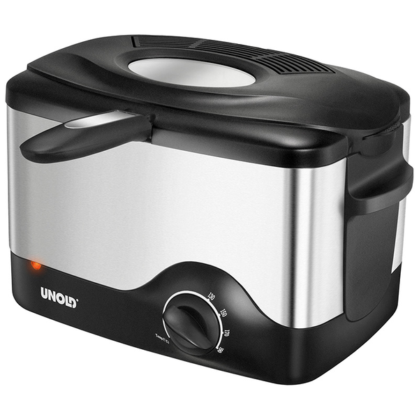 Unold 58615 freidora Sencillo 1200 W Negro, Acero inoxidable