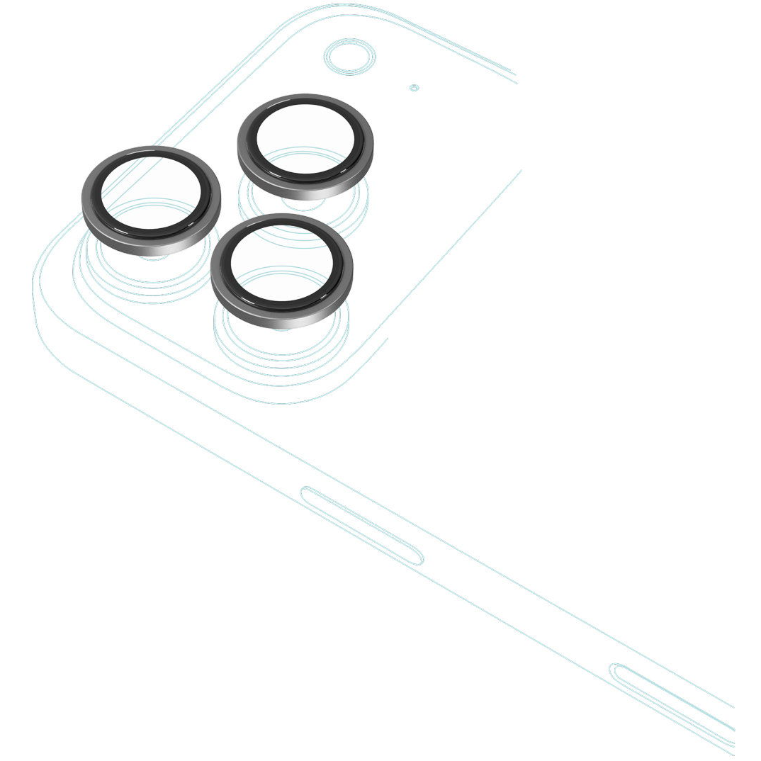 Epico aluminium protective glass for iPhone 17 Pro/ 17 Pro Max - silver (94112152100001)