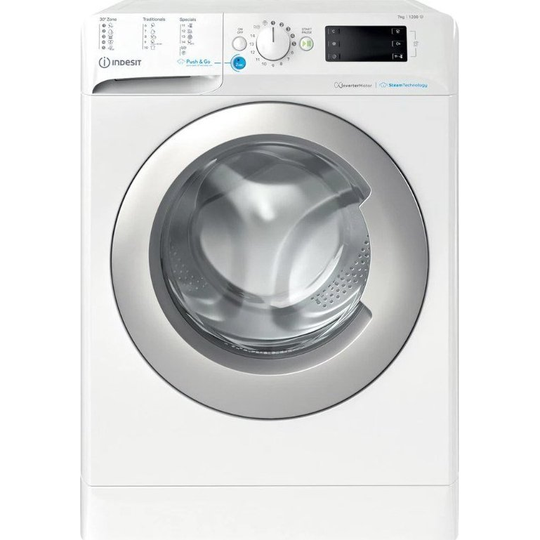 Indesit BWSE 71295X WSV EU mosógép Elöltöltős 7 kg 1200 RPM Fehér (BWSE 71295X WSV EU)