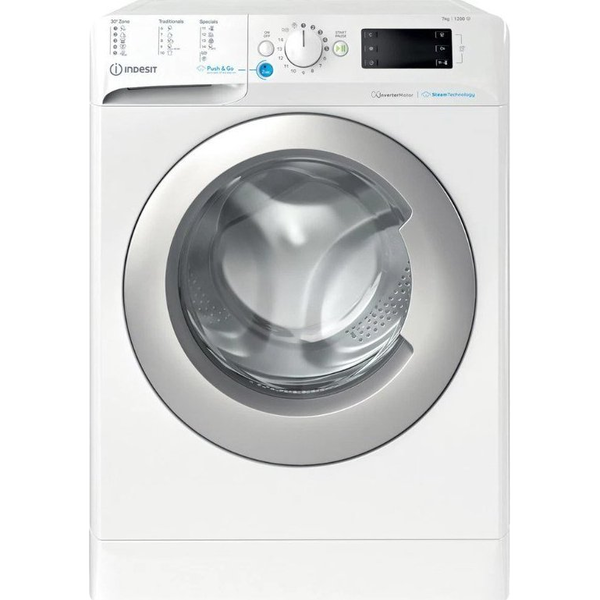 Indesit BWSE 71295X WSV EU mosógép Elöltöltős 7 kg 1200 RPM Fehér