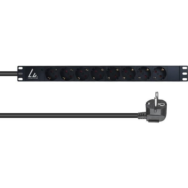  Lanview Lanview LVR-3MSCH-LIC-SCH8 rozdzielacz zasilania PDU 8 x gniazdo sieciowe 1U Czarny