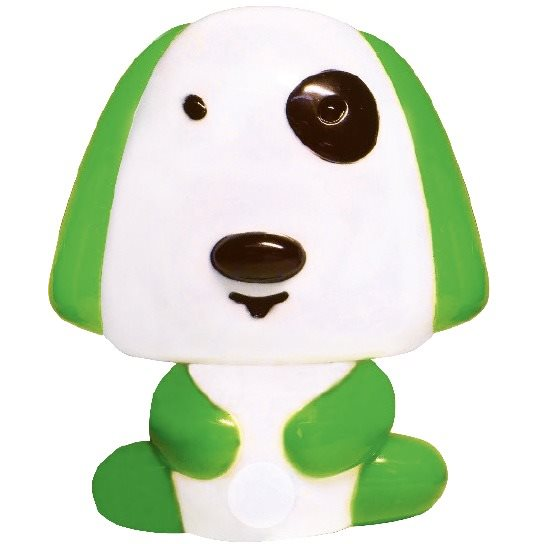 ACA Lighting LED konnektoros gyereklámpa, kutyus, kapcsolós, 0,4 W/ 230 V/6000 K, zöld (82204LEDGN)