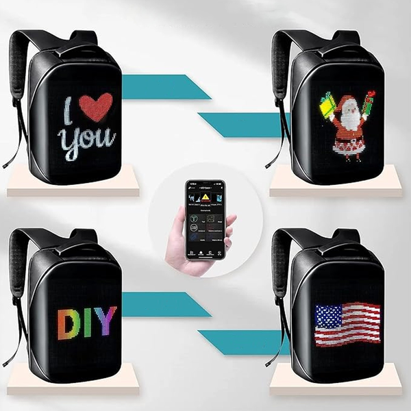 DH Style Led Backpack świecący plecak z ekranem LE