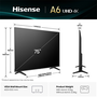 Hisense 75A6Q телевизор 190,5 см (75") 4K Ultra HD Smart TV Wi-Fi Черен