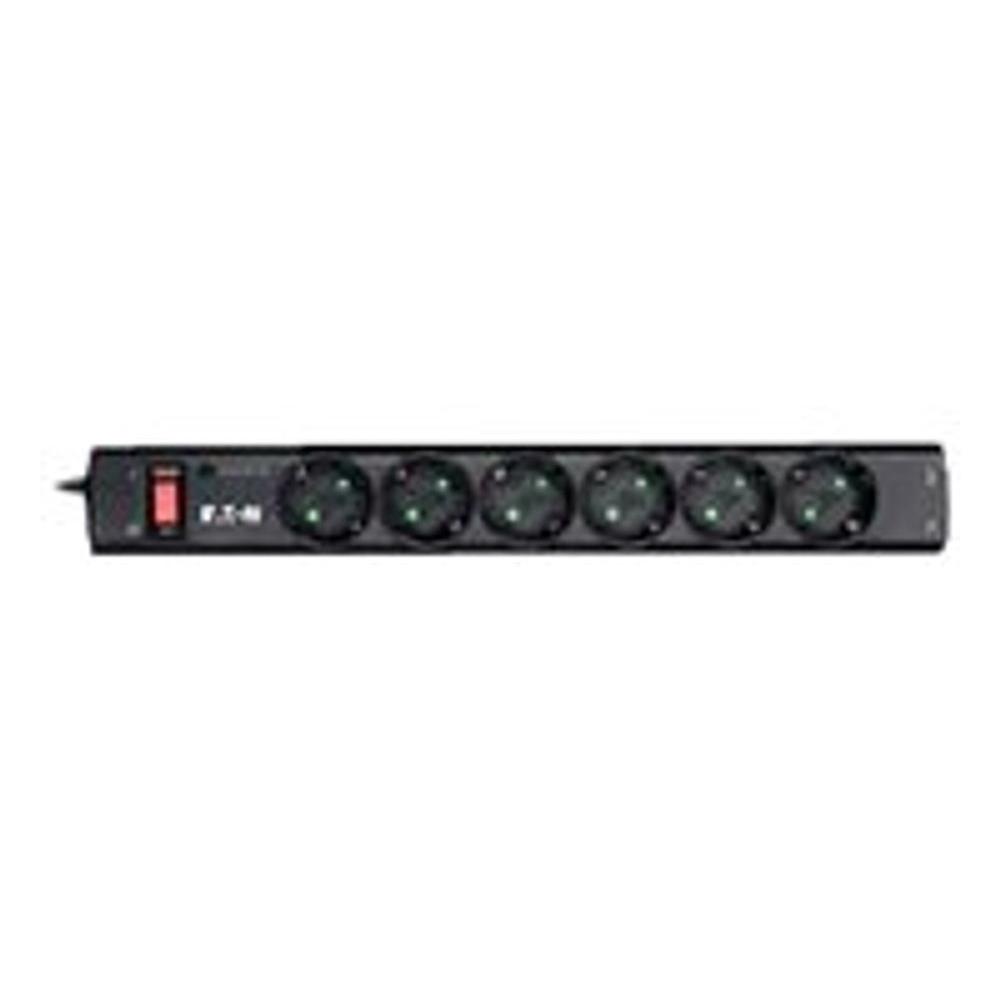 Eaton PS6TD prepäťová ochrana Čierna, Biela 6 AC zásuvky/AC zásuviek 220 - 250 V 1 m (PS6TD)