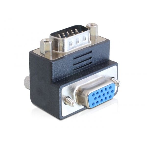 Delock Adapter VGA Stecker zu Buchse 90° gewinkelt