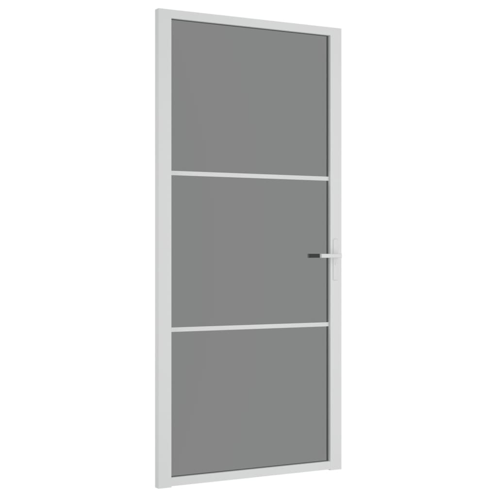fehér ESG üveg és alumínium beltéri ajtó 93 x 201,5 cm (350586)