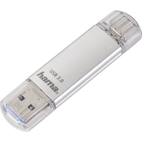 Hama C-Laeta USB-nøgle 256 GB USB Type-A / USB Type-C 3.2 Gen 1 (3.1 Gen 1) Sølv