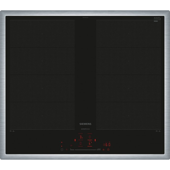 Siemens iQ700 EX645HXC1E főzőlap Fekete Beépített 60 cm Zónás indukciós főzőlap 4 zóna (EX645HXC1E)