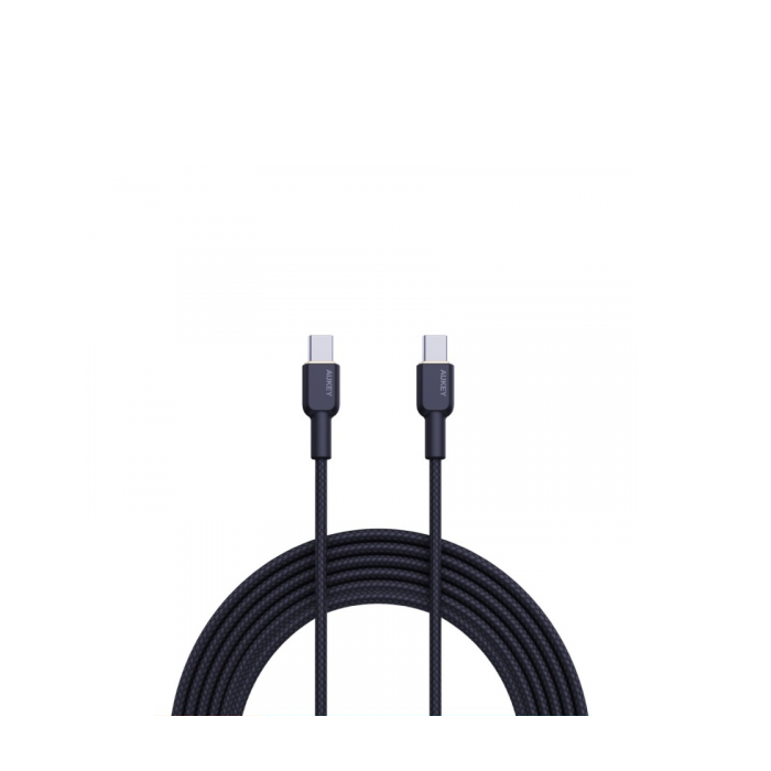 AUKEY CB-NCC2 USB-C apa - USB-C apa 2.0 Adat és töltőkábel - Fekete (1.8m) (CB-NCC2)