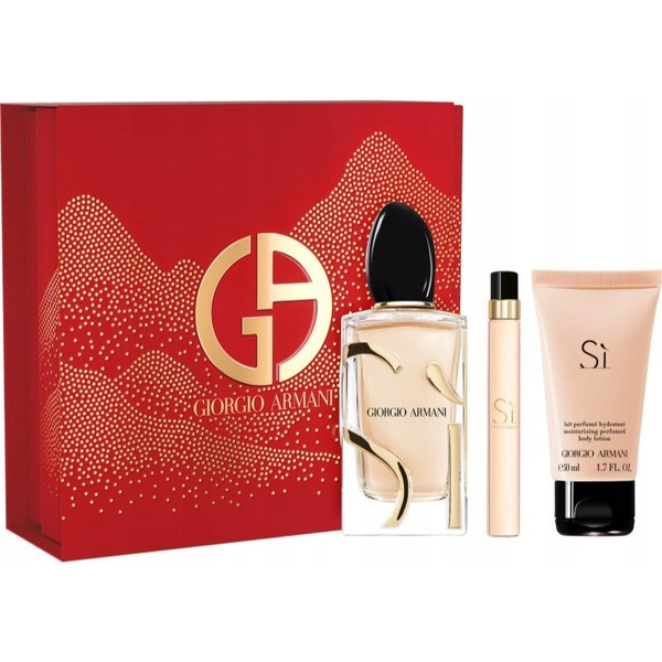  Alkotest SET GIORGIO ARMANI Si EDP spray 100ml + EDP spray 10ml + BODY LOTION 50ml
