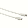 Hama Antenna Cable Coaxial Male Plug - Coaxial Female Jack, 5 m, 75 dB коаксиален кабел 5 м F Бяла