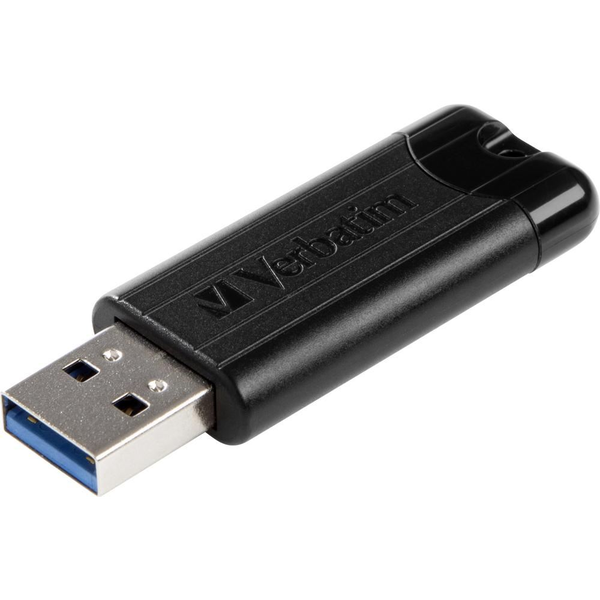Verbatim PinStripe USB флаш памет 32 GB USB Тип-A 3.2 Gen 1 (3.1 Gen 1) Черен