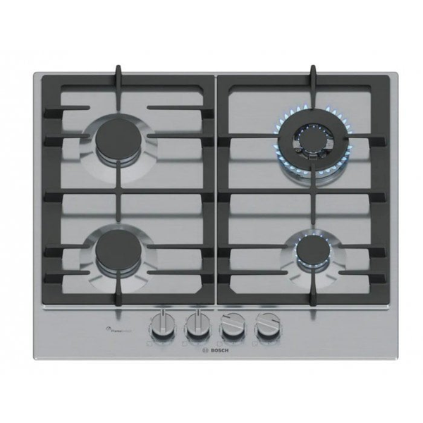 Bosch Serie 6 PCH6A5I90 kogeplade Rustfrit stål Indbygget 60 cm Gaskomfur 4 zone(s)