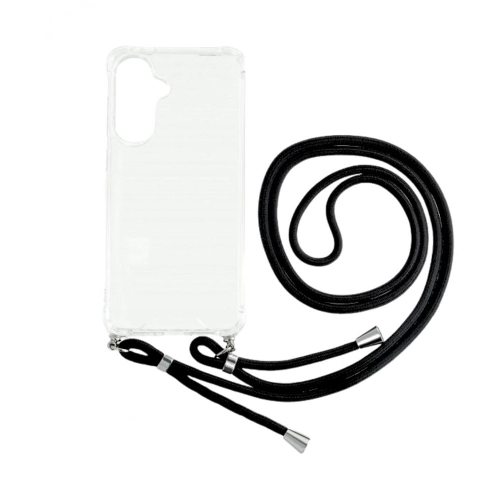 Cellect Samsung Galaxy A56 nyakba akasztható átlátszó tok fekete zsinórral (CEL-FEST-SAM-A56-TP) (CEL-FEST-SAM-A56-TP)