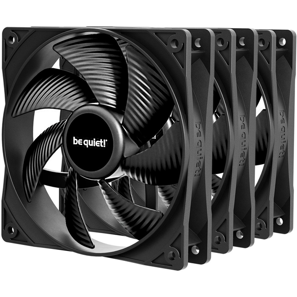 be quiet! Pure Wings 3 120 mm PWM Triple Pack Počítačová skriňa Ventilátor 12 cm Čierna 3 kusov