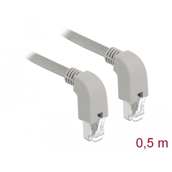 Delock Netzwerkkabel RJ45 Cat.5e SF/UTP unten / unten gewinkelt 0,5 m