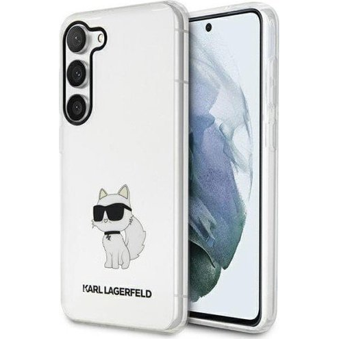 Karl Lagerfeld Ikonik Choupette Samsung Galaxy S23+, szilikon tok, átlátszó (KLD1488)