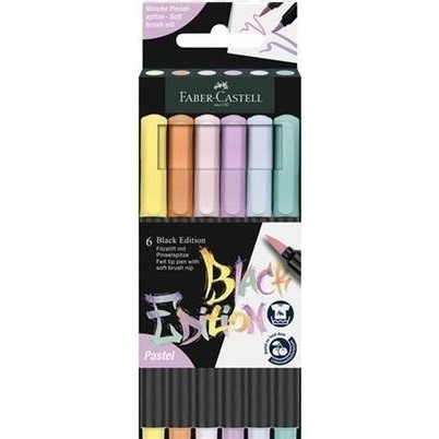 Faber Castell Black Edition Filctoll Készlet 6 Darab/Készlet Fekete Test (4005401164531)