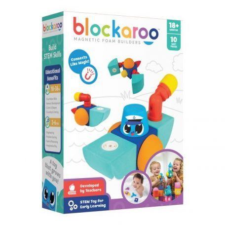 Blockaroo 10 darabos Magnetic Foam Blocks Small Tug Boat építőjáték (5425002309046)
