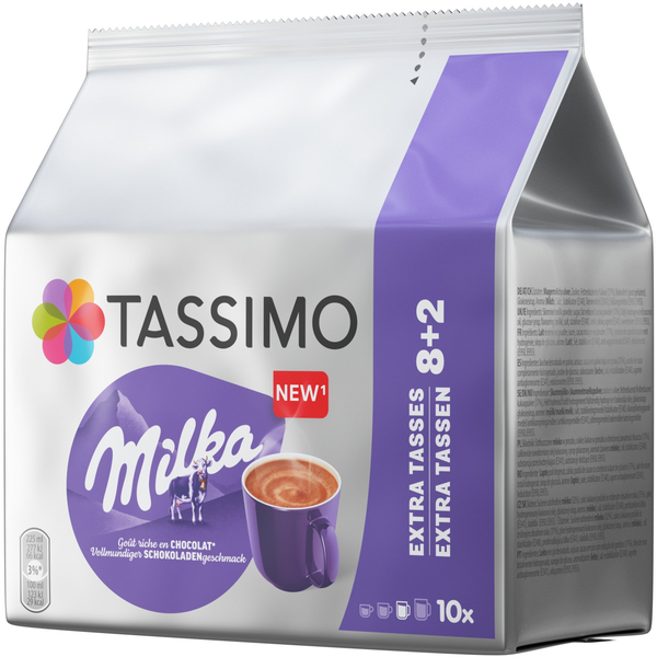 Kapszulák Tassimo kávéfőzőhöz Milka forró csokoládé 8+2