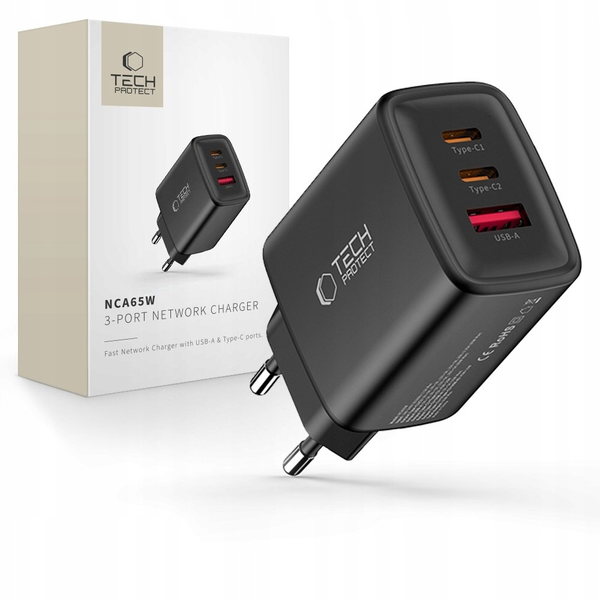 RYCHLÁ SÍŤOVÁ NABÍJEČKA KOSTKA USB-C TYPE-C 65W PRO IPHONE MACBOOK NOTEBOOK