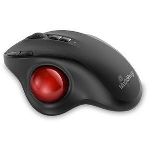 MediaRange opt, 7-Tasten Trackball Funk-Maus, rechts,sw/rot
