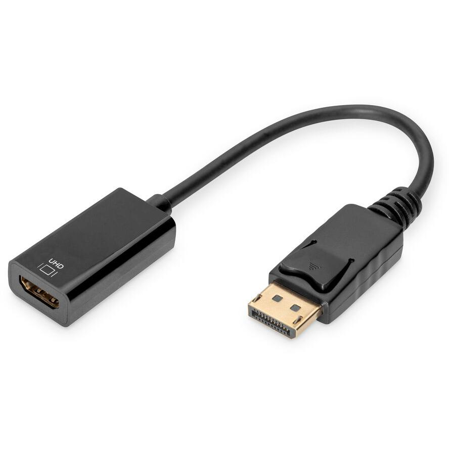 Digitus Active DisplayPort Adapter/Converter DP to HDMI 0,2m Black (DB-340415-002-S)
